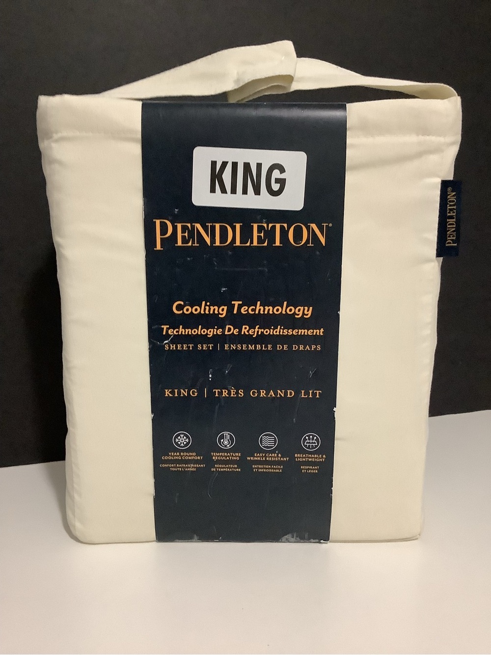 NEW Pendleton King Sheet Set in Marshmallow Ivory Cooling Technology